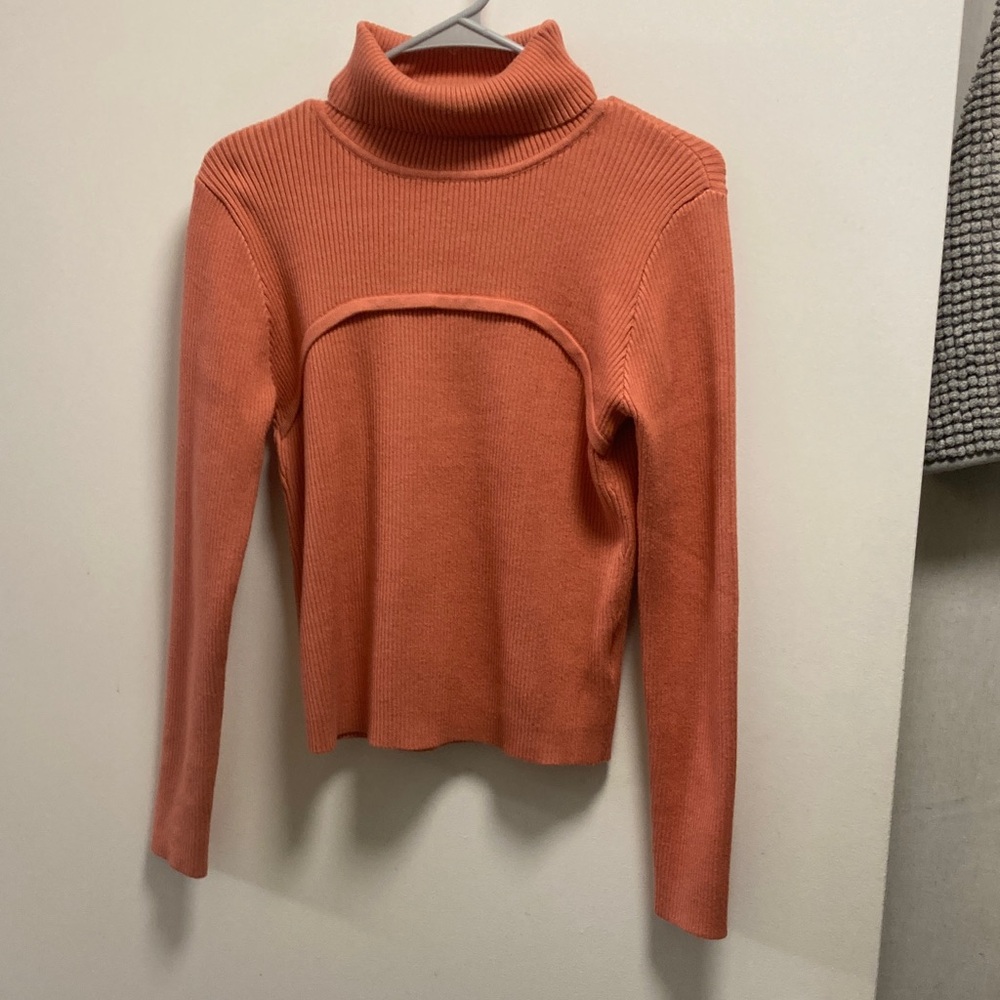 Petal and Pup Peach Turtleneck scoop Sweater medium size 8